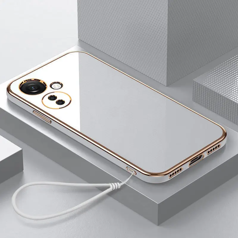 For Oppo Reno11 F Case OPPO Reno11F Phone Case oppo Reno 11F Case oppo CPH2603 Luxury Square Plating Shockproof Back Cover