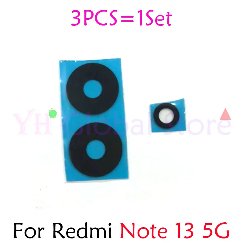 1Set For Xiaomi Redmi Note 13 Pro Plus 4G 5G Global Version Back Rear Camera Lens Glass Cover With Adhesive Sticker Repair Parts