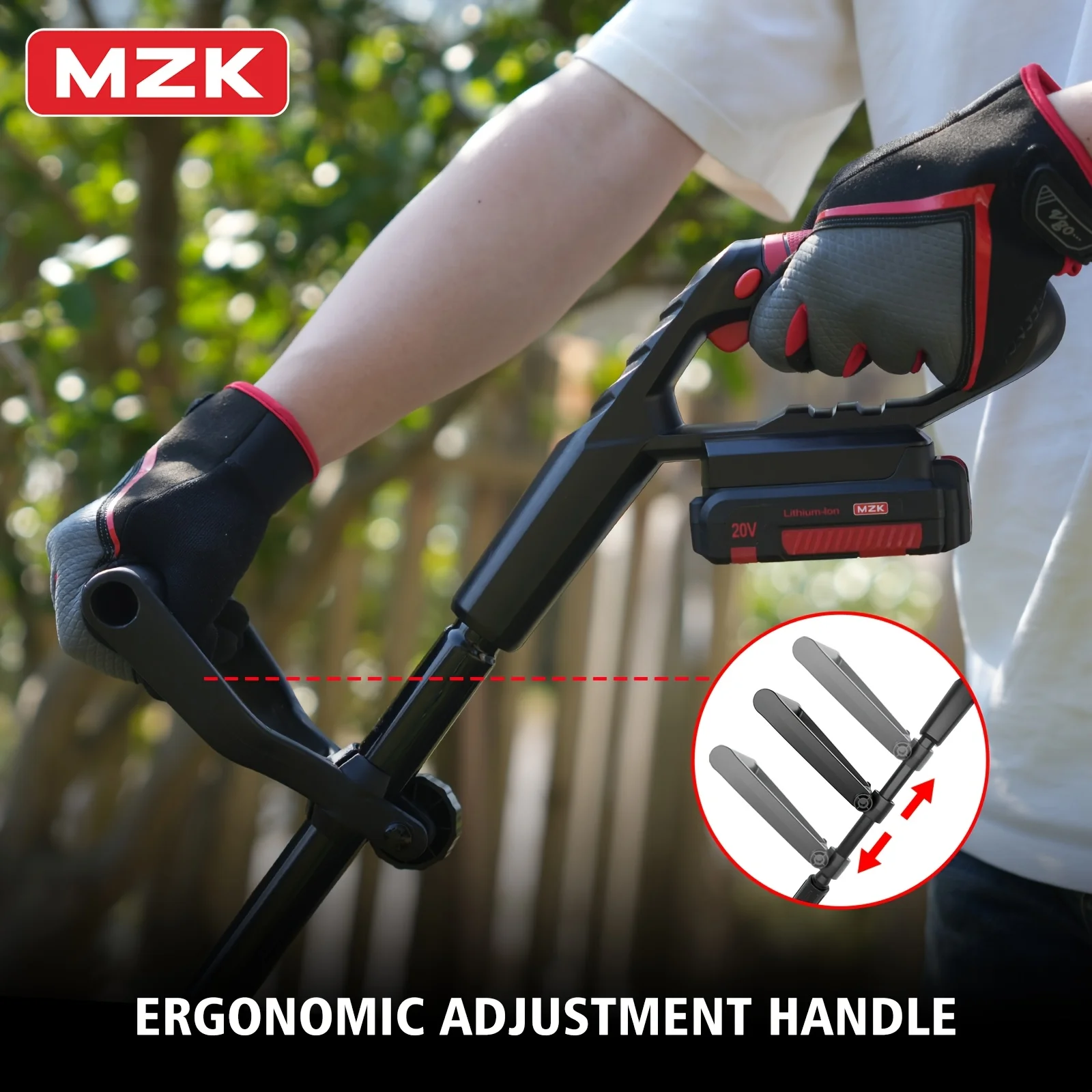MZK 20V Cordless Tiller Cultivator With Steel Tines, 10-inch Wide Battery Powered Garden Cultivator, 360RPM Electric Tiller For Lawn/Gardening/Soil Cultivation(2 * 4AH Battery&Charger Included) view 3