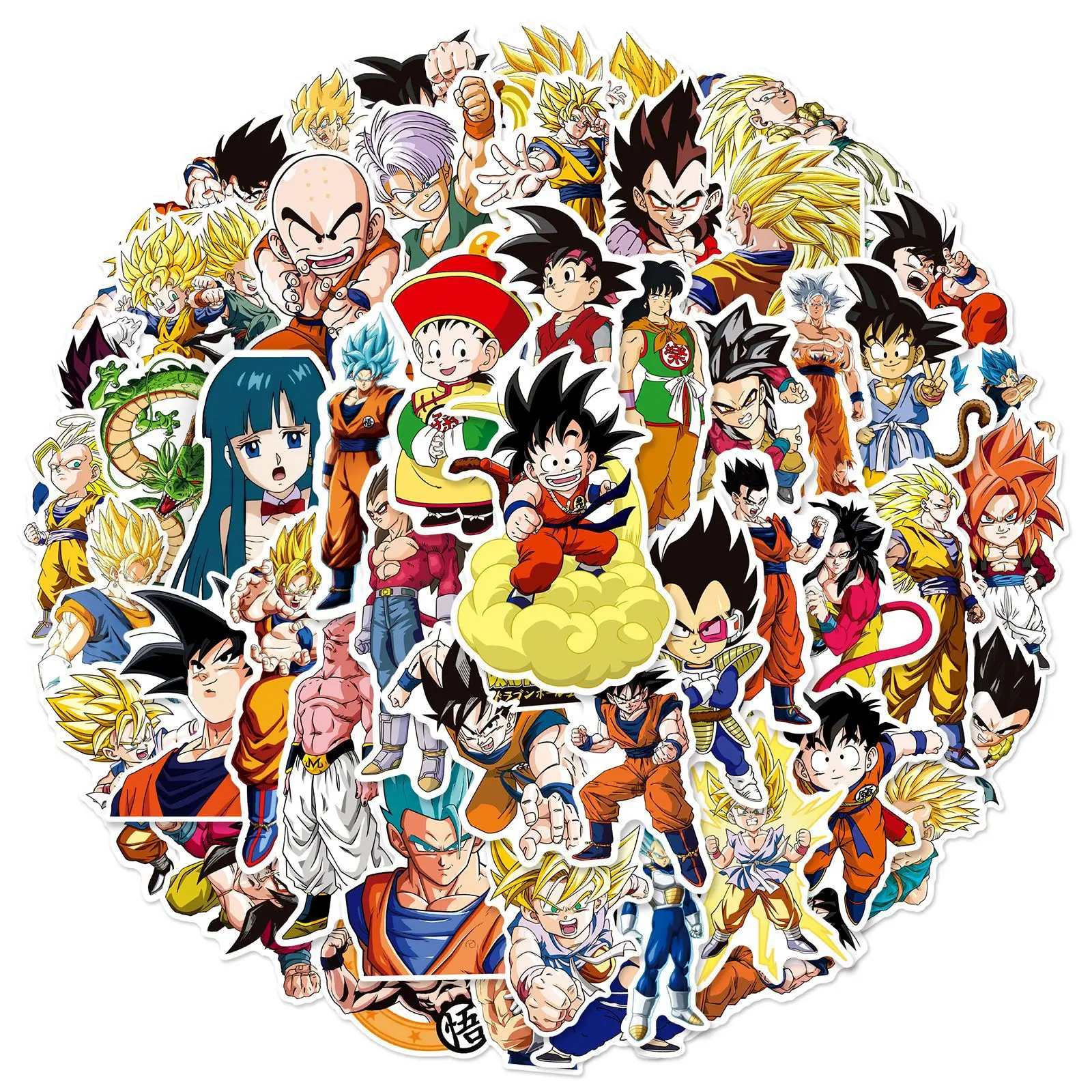 10/30/50pcs Anime Dragon Ball Stickers for Kids Graffiti Decals Skateboard Laptop Water Bottle Motorcycle Cartoon Sticker Toy