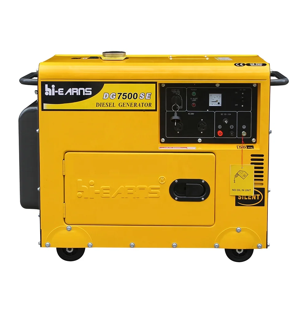 hiearns Single phase ac mobile  generator DG7500SE 5KW for home use