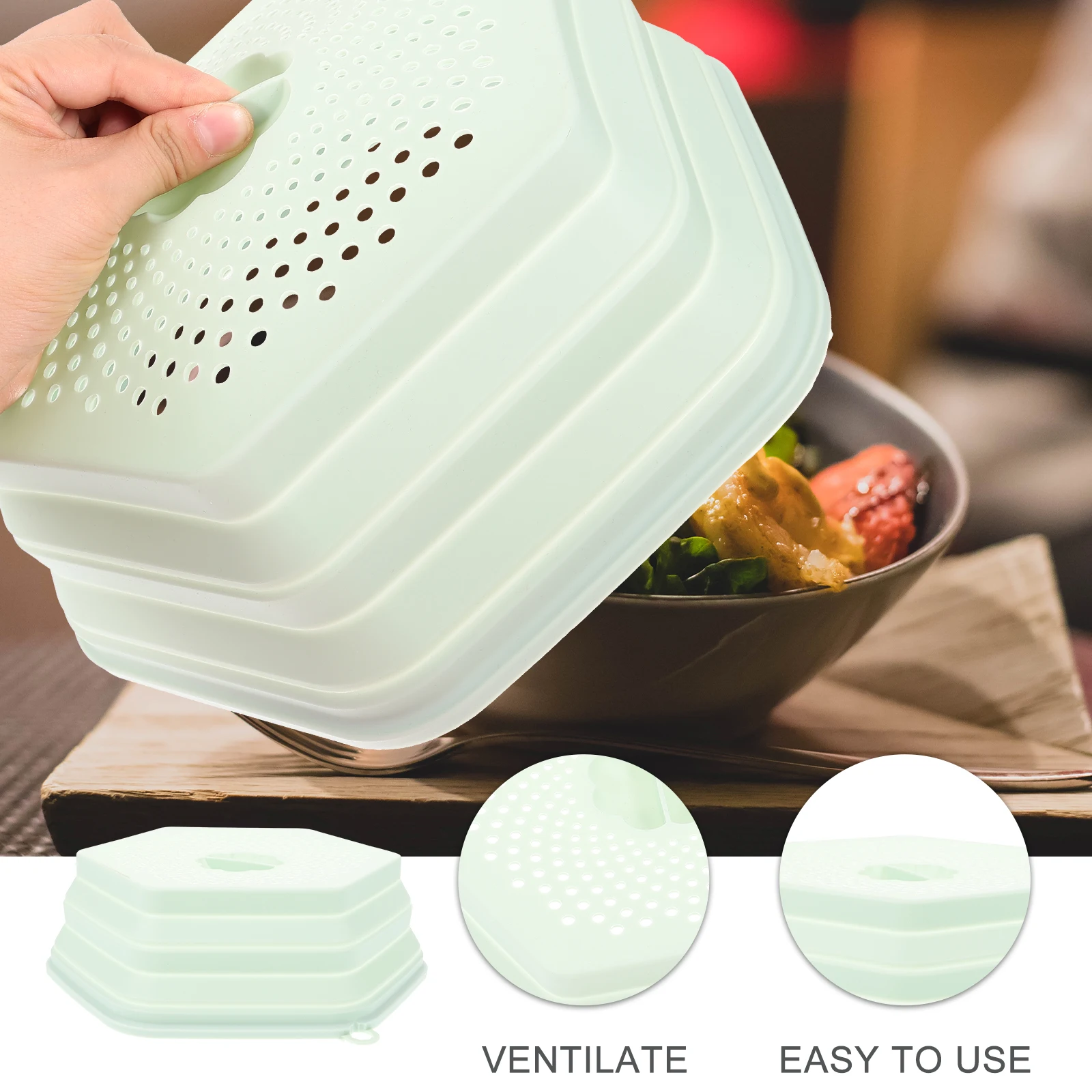 

Microwave Splatter Cover Transparent Silicone Reusable Food-Grade Safe For Bacon Beef Burgers Poultry Breads Grilled