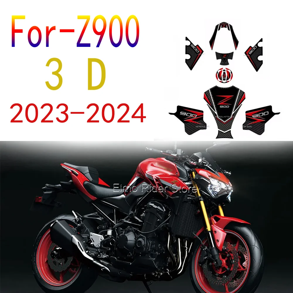 

For KAWASAKI Z900 Z 900 2023 2024 Motorcycle Decorative Stickers Waterproof Anti scratch Decal 3D Epoxy Resin Stickers Kit