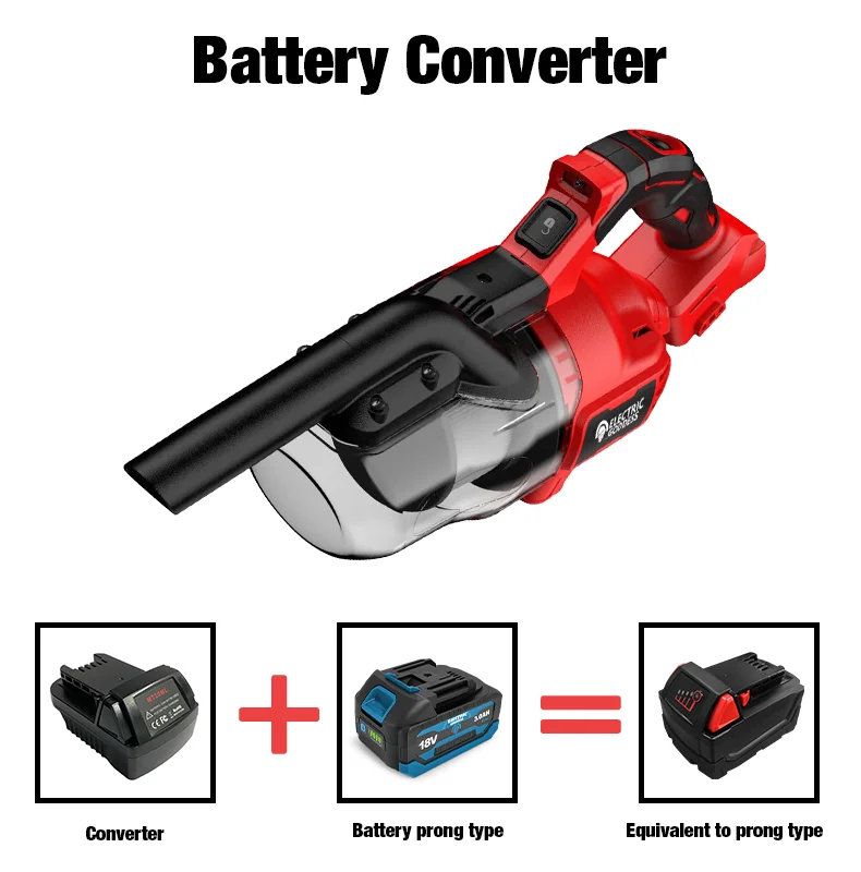 Dea elettrica Cordless Brushless Aspirapolvere portatile Pavimento/Tappeto/Auto/Peli di Animali Domestici Per Milwaukee 20V Batteria ﻿ ﻿ PIN PIN PIN perni