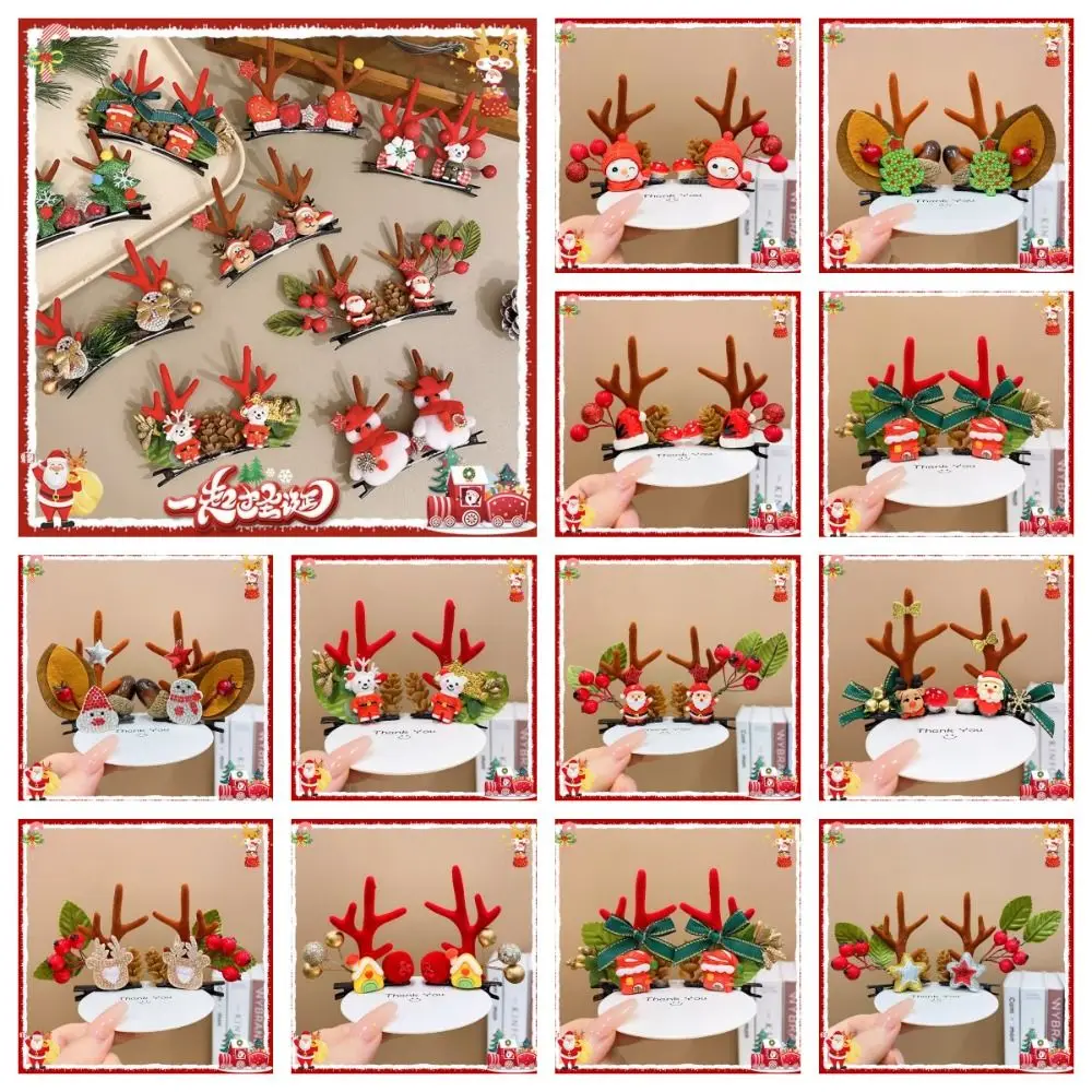 

Merry Christmas Decor Christmas Hairpin Bowknot Sequin Christmas Hat Headabnd Kids Gifts Santa Claus