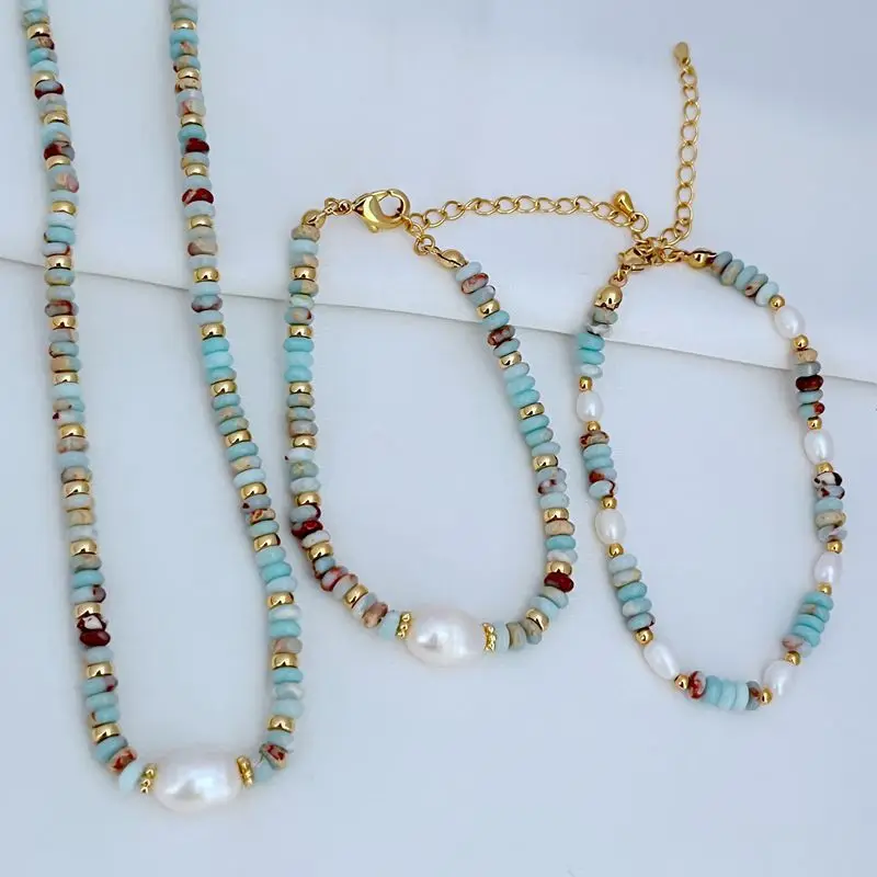

New Style, Fresh and Sweet Coloured Glazed Glass Abacus Beads Strand Natural Freshwater Pearl Exquisite Necklace Bracelet Women