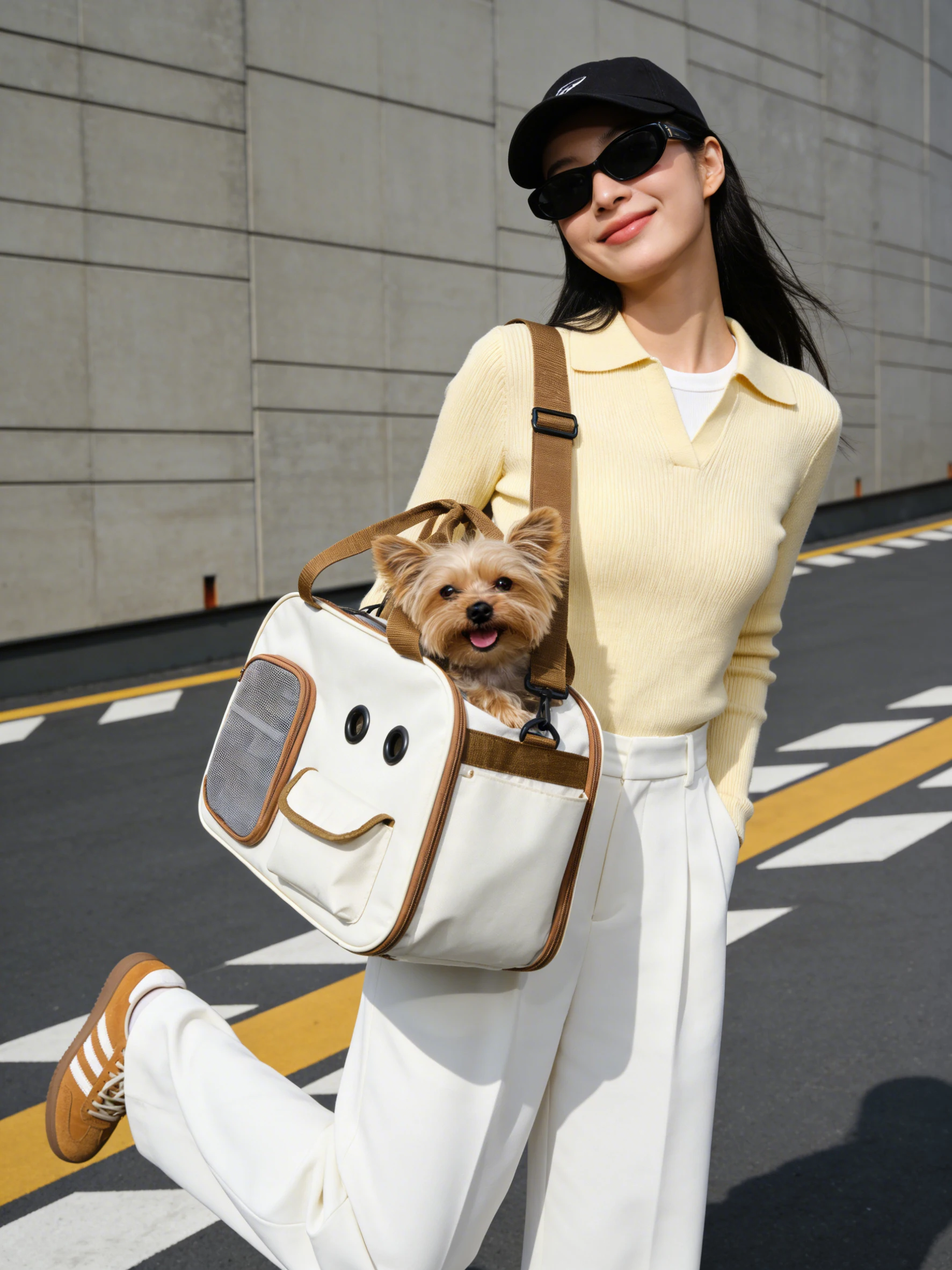 猫と犬用のカジュアルな携帯用ペットバックパック、日常の屋外用、汎用軽量で快適で耐久性のあるペット旅行バッグ