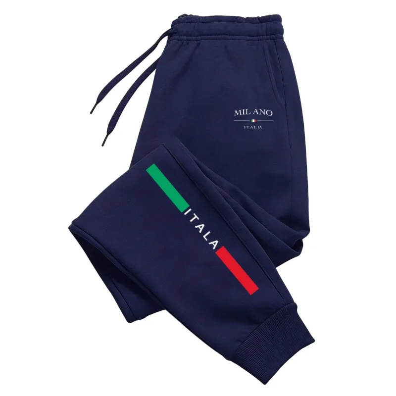 2025 Hot Sale Italy Print Sweatpants High Quality Male Daily Casual Sports Jogger Pants All Season Home Outdoor Comfort Trousers