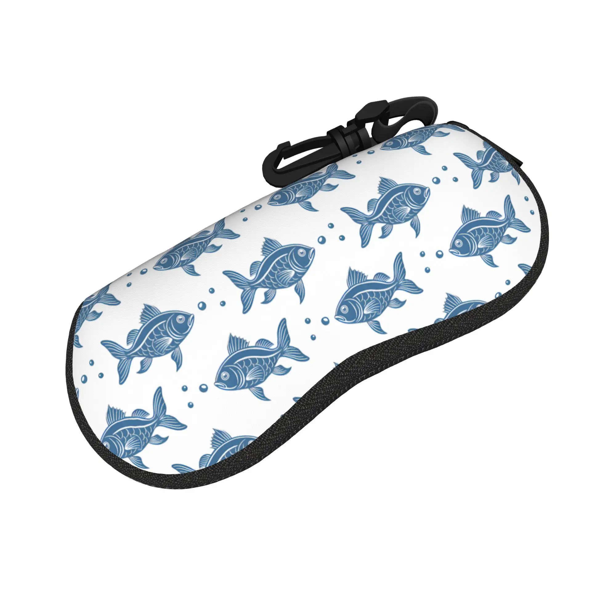 Harajuku Traditional Goldfish koi fish  Glasses Case Portable Accessories  Glasses Storage Box Anti-Pressure Eyewear Container