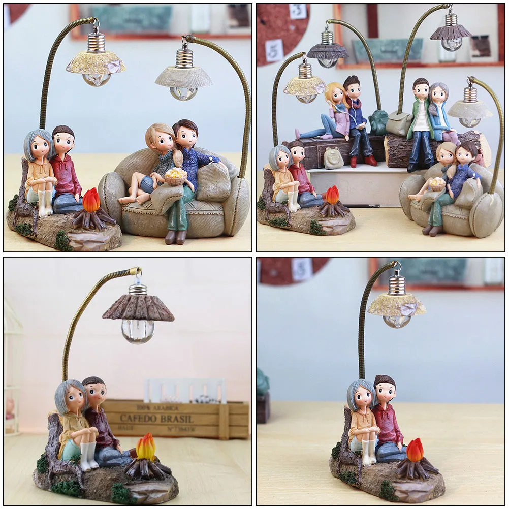 

Couple Figure Night Light Romantic Resin Craft Lamp for Bedroom Living Room Decorative Desktop Table Lamp Warm Illumination Gift