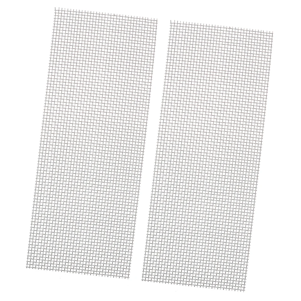 

2 Pcs Stainless Steel Filter Sheet Fish Tank Accessories Replaceable Moss Net Aquarium Mesh Pad Sturdy Wear-resistant