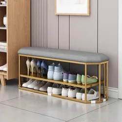 Luxury Storage Shoe Stand Bench Cabinet Nordic Accent Kommoden Shoe Stand Floor Minimalism Zapatera Lounge Suite Furniture