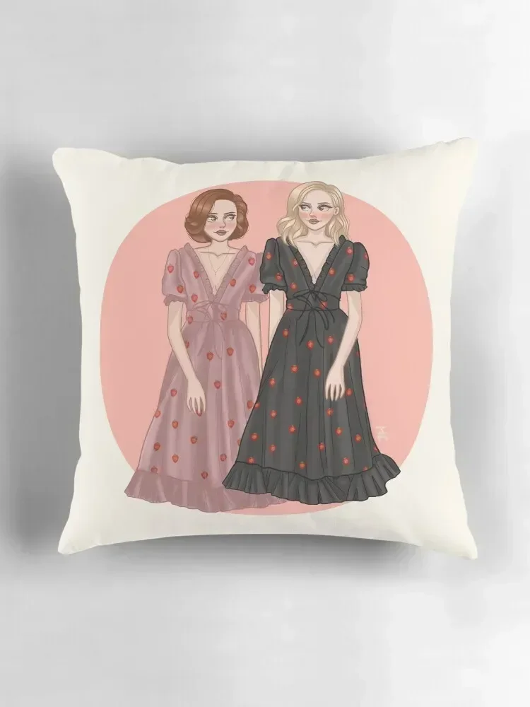 جيليان أندرسون دانا سكالي X الملفات ستيلا جيبسون الخريف الفراولة فستان مروحة الفن رمي وسادة وسادة مخصصة #3