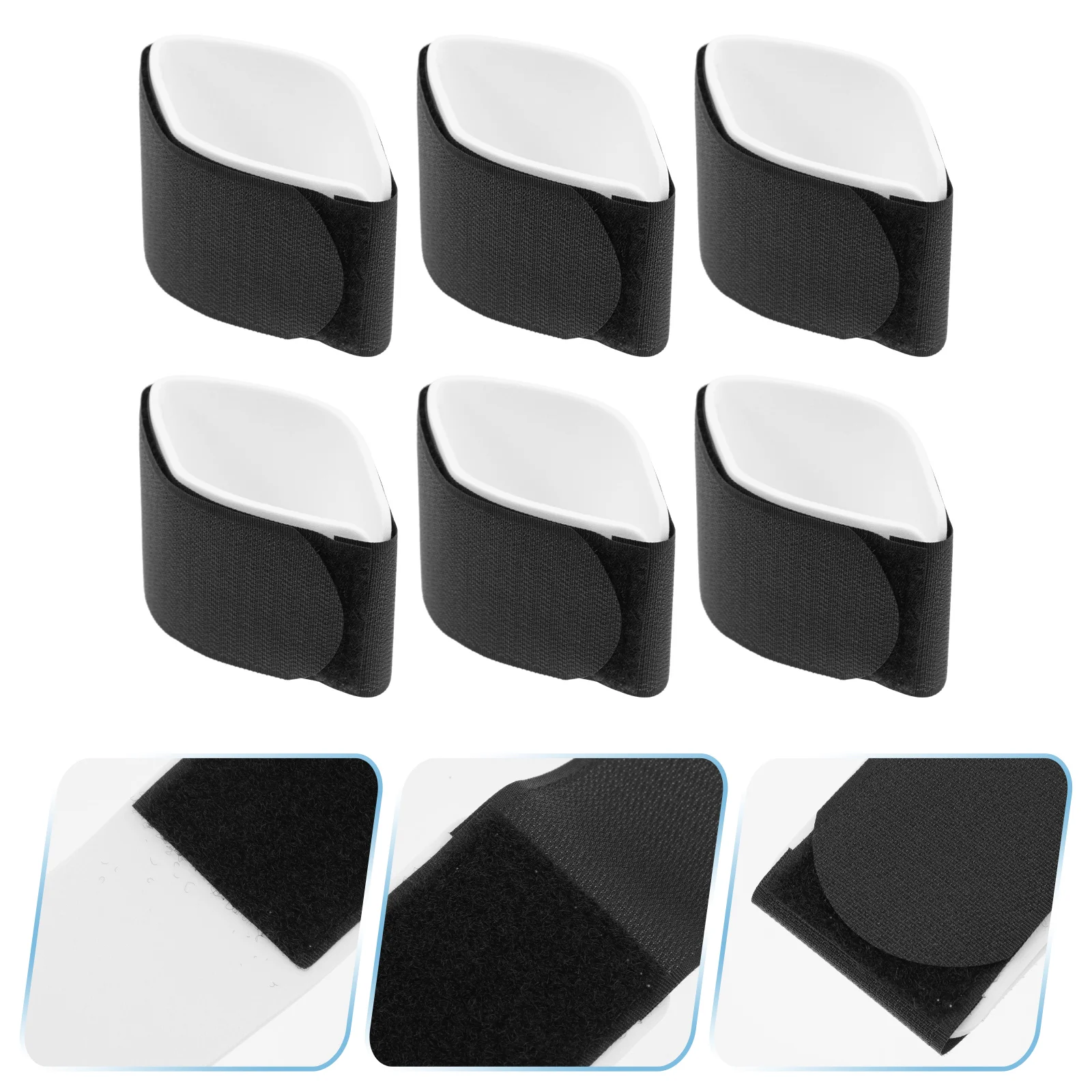 

6 Pcs Ski Strap No Skid Pad for Roller Chair Nylon Skis Band Sports Snowboard Belt Sledge Fixing Adhesive Miss Fixator