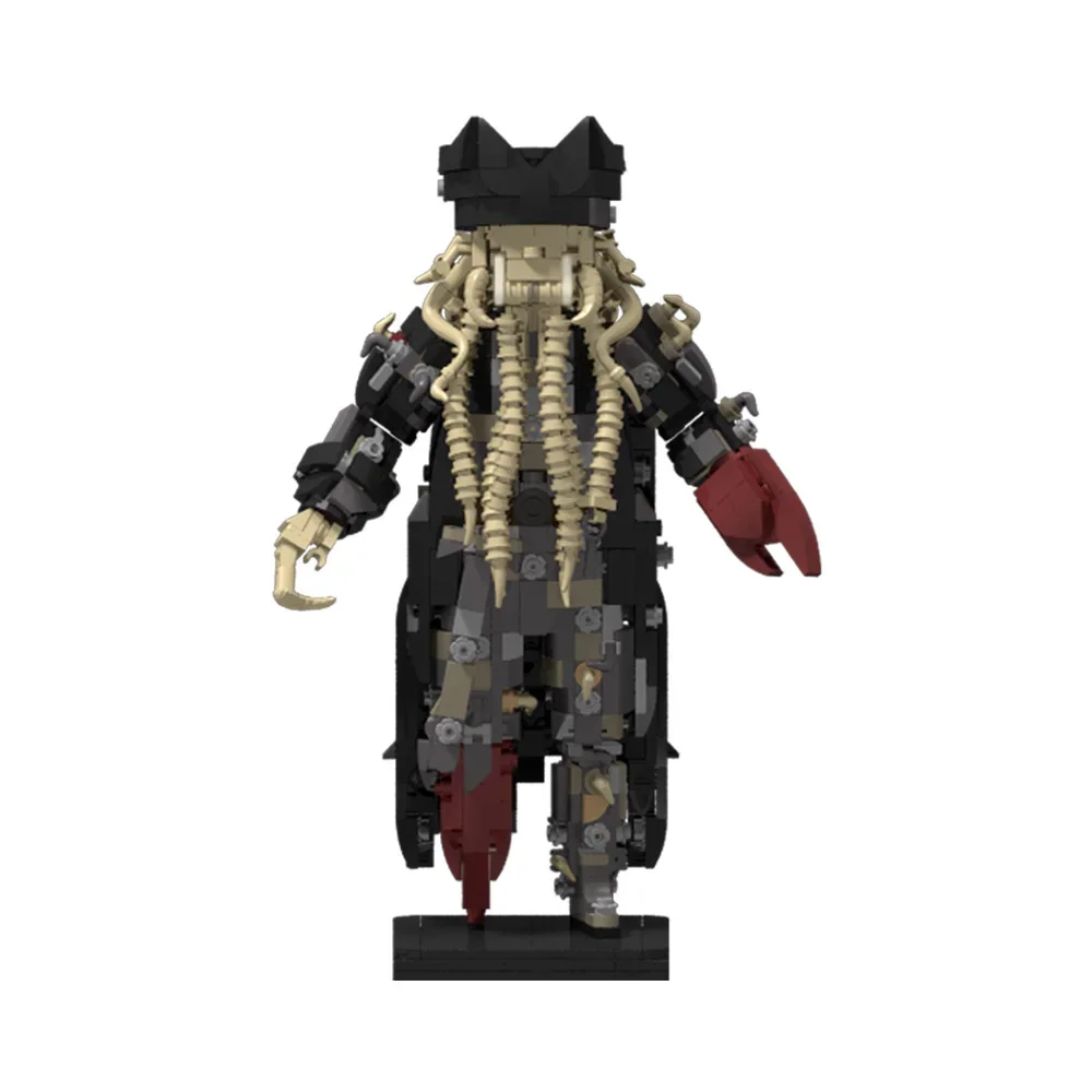 Gobricks MOC Piratenkapitein Davys Jones Beeldje Bouwstenen Actie Karakters Bricks DIY Gemonteerd Speelgoed voor Kinderen Gift