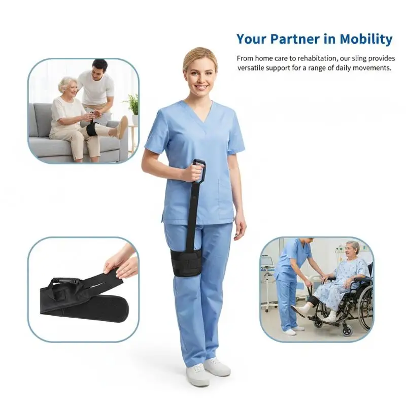 Leg Lifter Strap Mobility Assistance Strap Pull Up Assistance Belt For Leg Movement Transfer Device For Elderly Disabled
