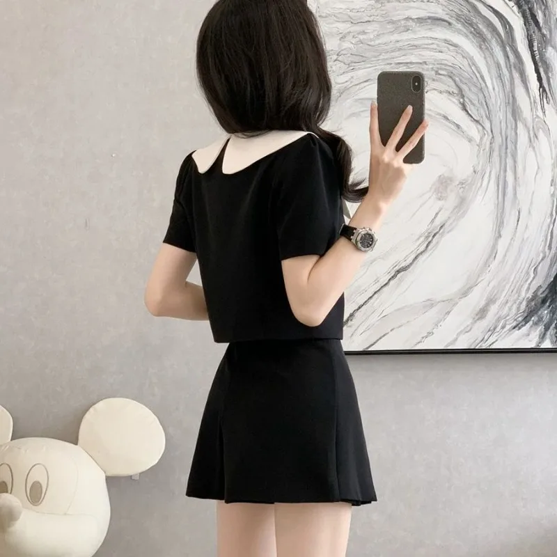 Kawaii 2-teilige Rock-Anzüge-Sets für Damen, koreanischer Stil, Kleidung, Trend 20225, Luxus-Designer-Jacke, Vintage-Outfit für Damen