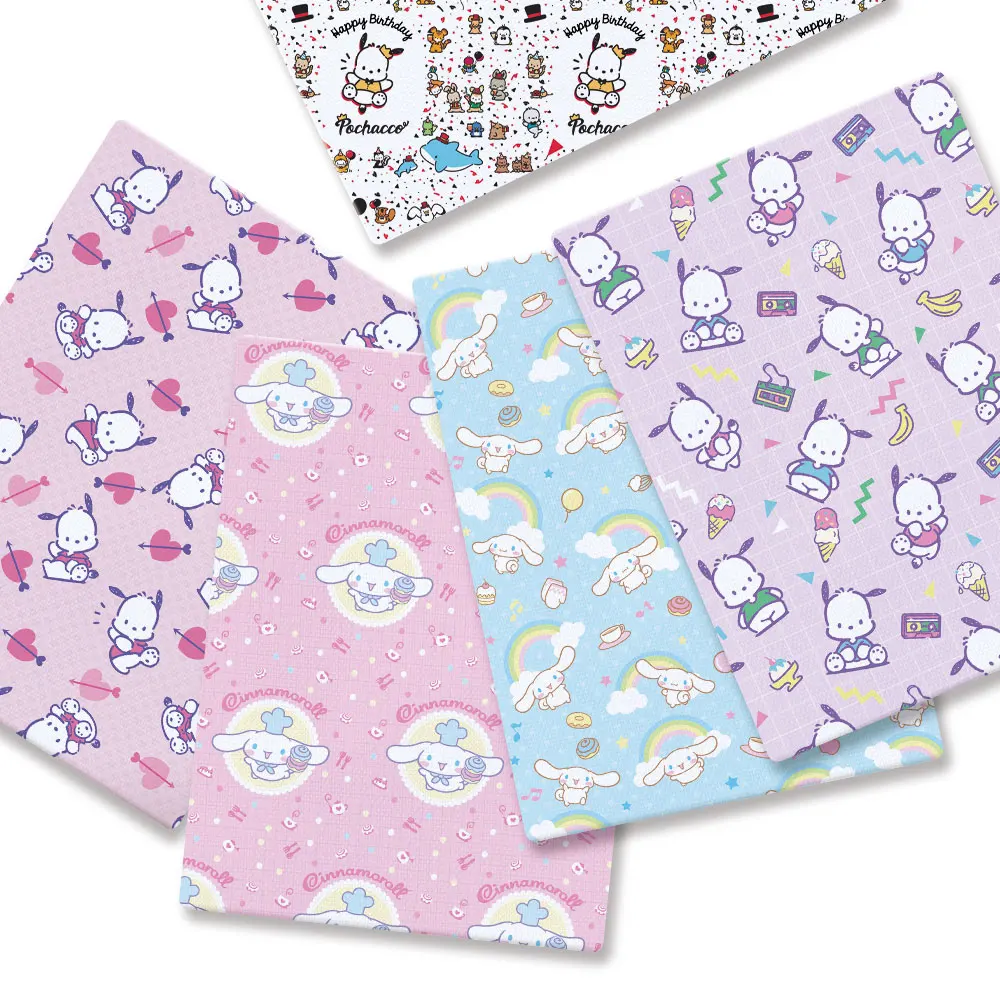 Hello Kitty 140x50CM Cartoon Polyester cotton fabric Patchwork Tissue Kid Home Textile Sewing Doll Dress Curtain cotton Fabric