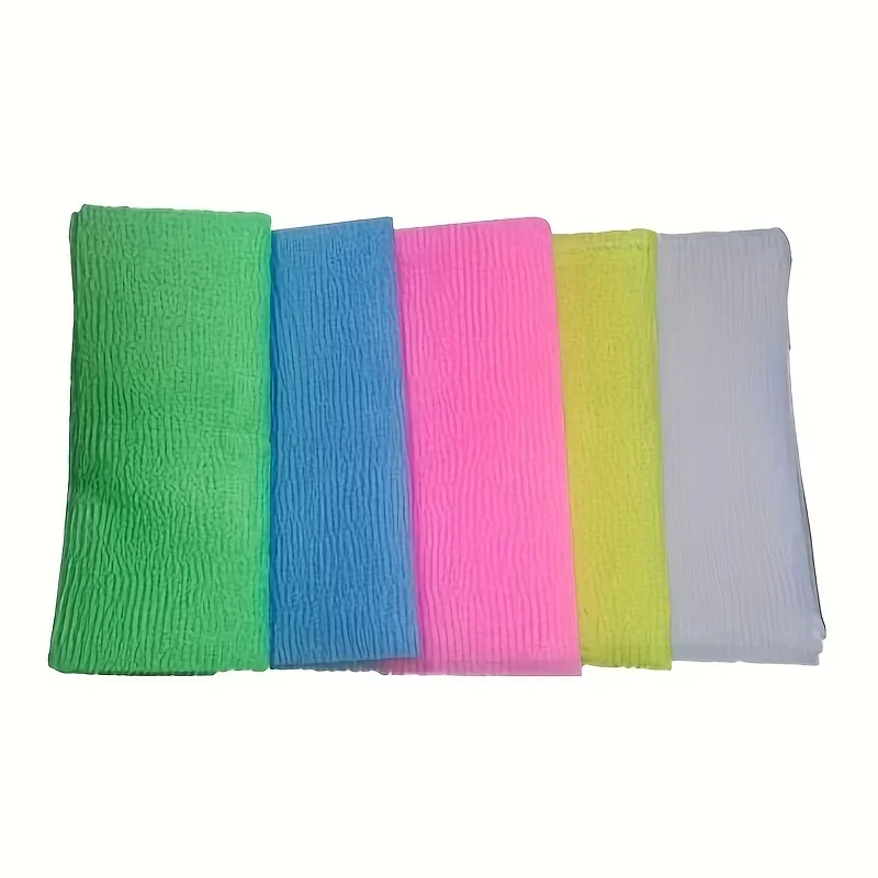 1/2Pcs Stretch Nylon Exfoliating Shower Towel, Body Scrub Cloth to Remove Dead Skin, Deep Clean Bath Cloth