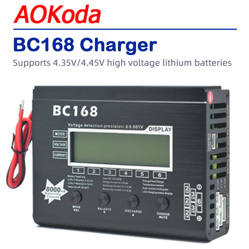 

AOK BC168 1-6S 8A High Speed Li-Ion Balance Charger with Discharge with Discharge and Charging Board