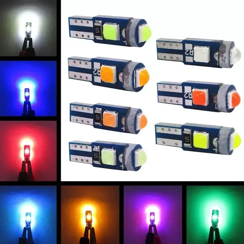 

Pop 10PCS Super Bright LED T5 3SMD Car Motorcycle Dashboard Light Wedge Instrument Lamp Indicator Signal Bulbs DC12V 3030smd