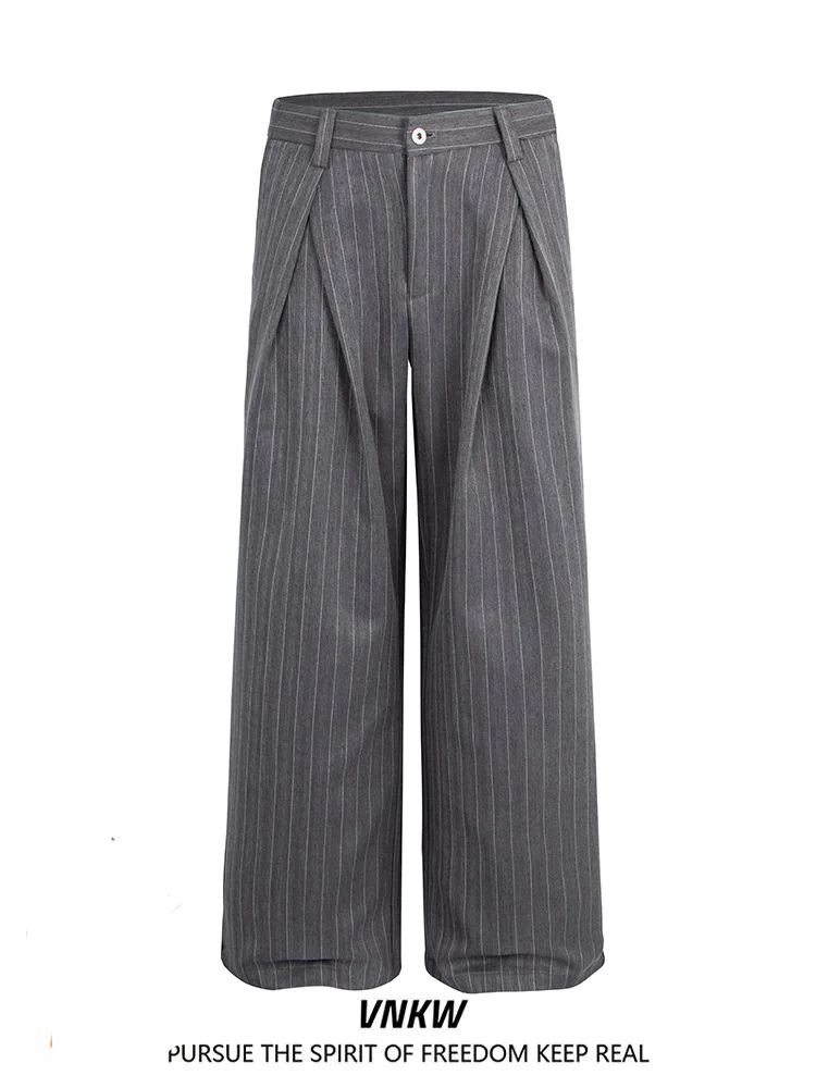 

Модные женские широкие брюки в полоску, свободные повседневные брюки прямого кроя, весенние стильные повседневные брюки от Vnkw