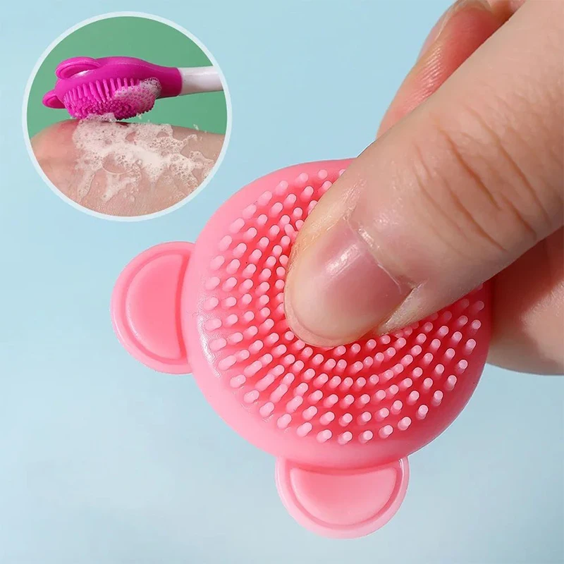2 In 1 Siliconen Mee-eter Gezichtsreiniging & Masker Borstel Spatel Diepe Reiniging Peeling Scrub Porie Gezichtsverzorging Gereedschap