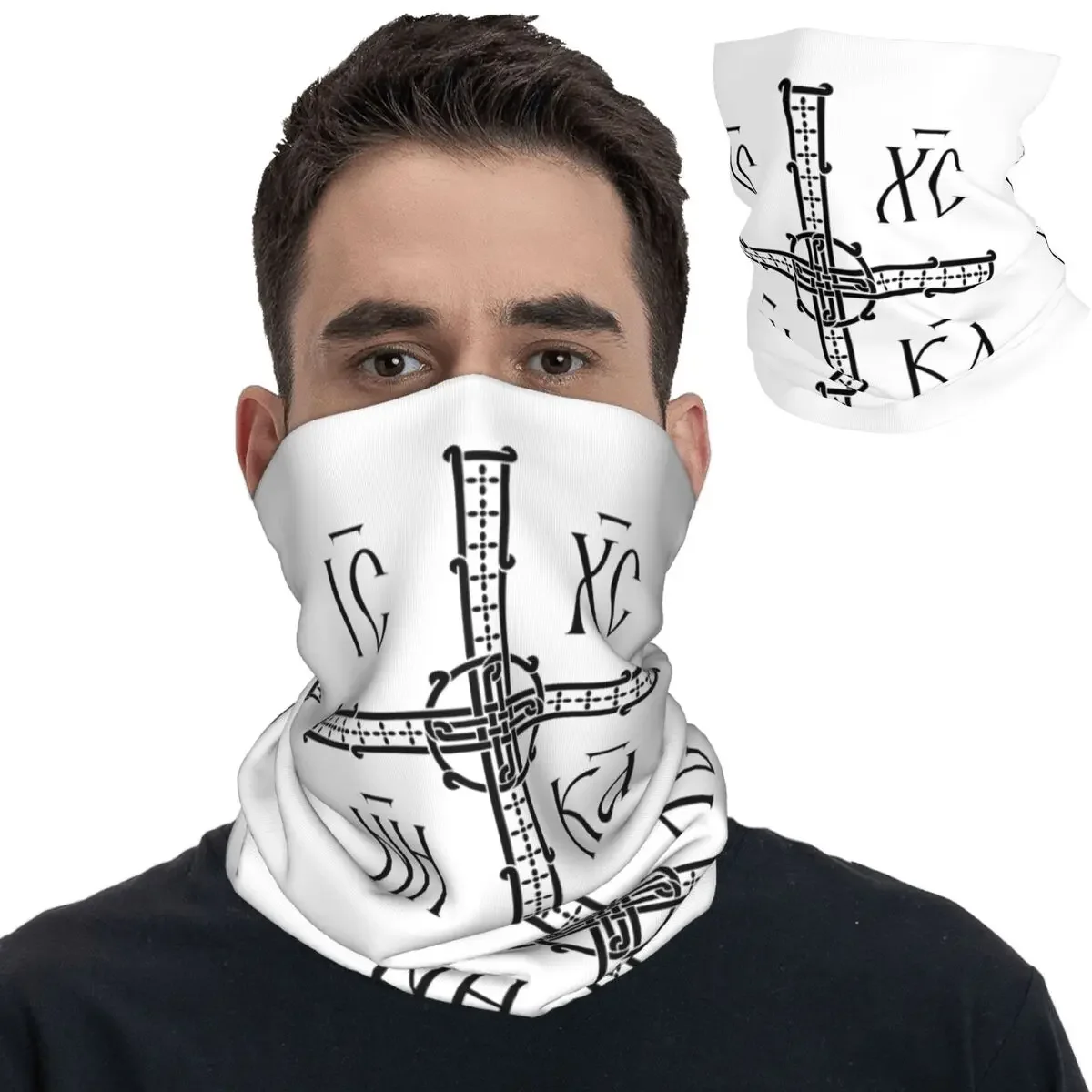 XC NIKA Christogramme  Christ Bandana Neck Gaiter Printed Balaclavas Face Mask Scarf Warm Headband Unisex Adult