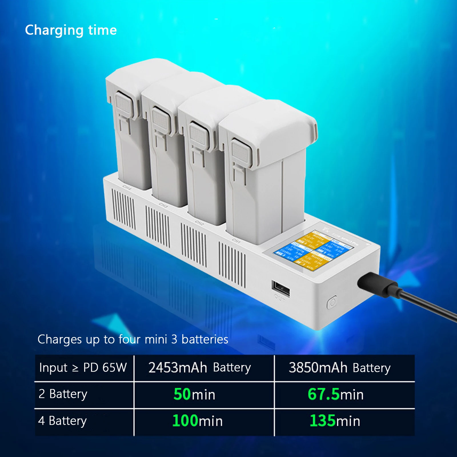 Accessoires de charge rapide pour importateur DJI Mini 3/3 Pro, majordome de charge numérique, télécommande USB, concentrateur de charge