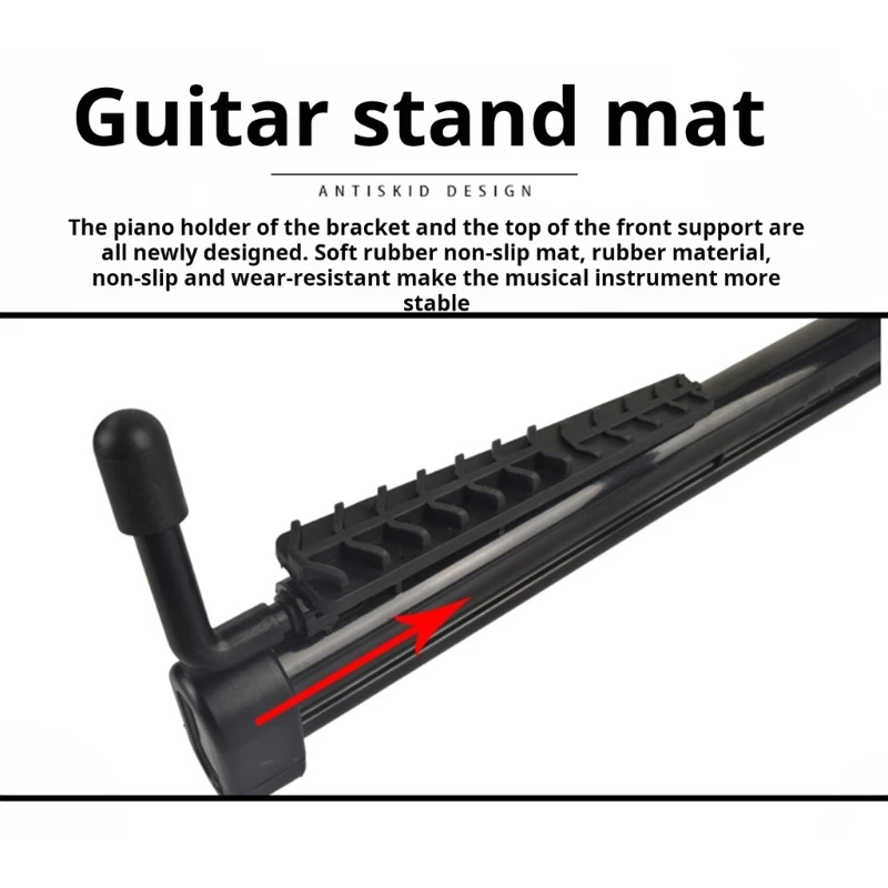  Folding Acoustic Guitar Stand Adjustable Electric Guitar Display Stand Light Weight Floor Guitar Holder Enduring