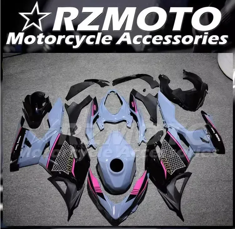 4Gifts New ABS Motorcycle Fairings Kit Fit For Kawasaki EX 250 400 2019 2020 2021 2022 2023 19 20 21 22 Bodywork Set Gray