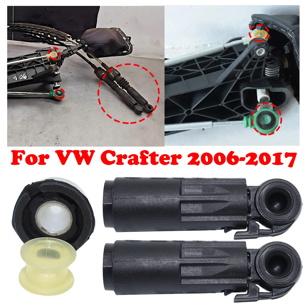 6 Speed MT Gear Shift Cable Linkage Bushing Collet Shifter Lever Selector End Connect Fix Kit For Volkswagen Crafter 2006-2017