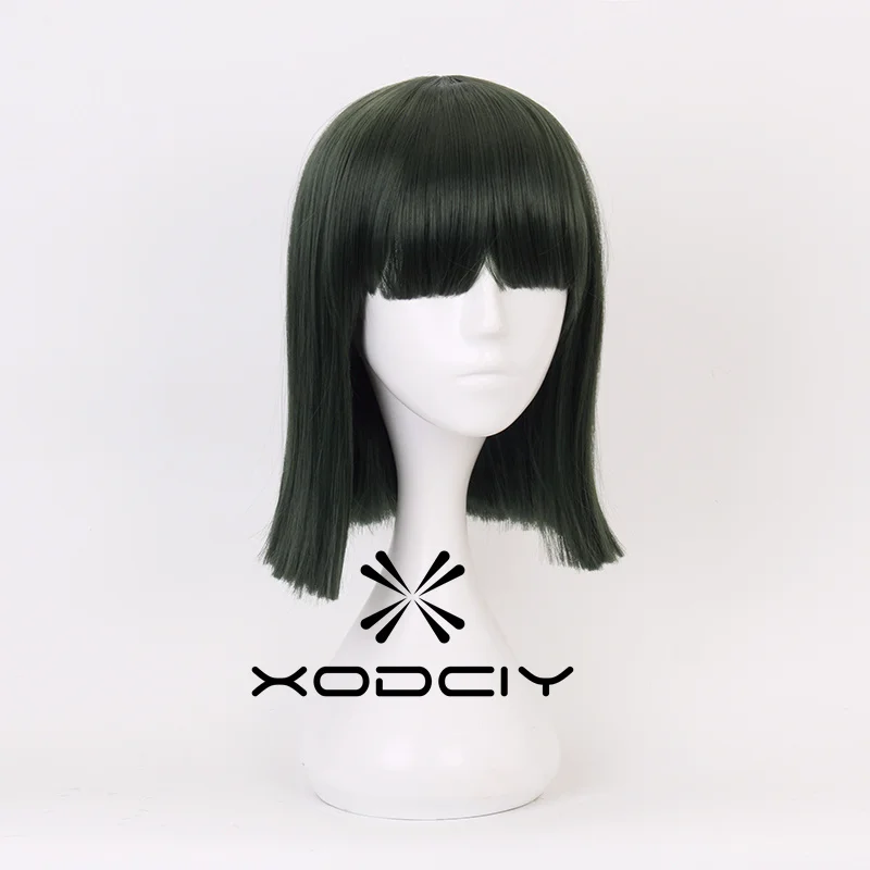 

Anime Haku Nigihayami Kohakunushi 35cm Short Green Mixed Cosplay Heat Resistant Synthetic Hair Wigs + Wig Cap