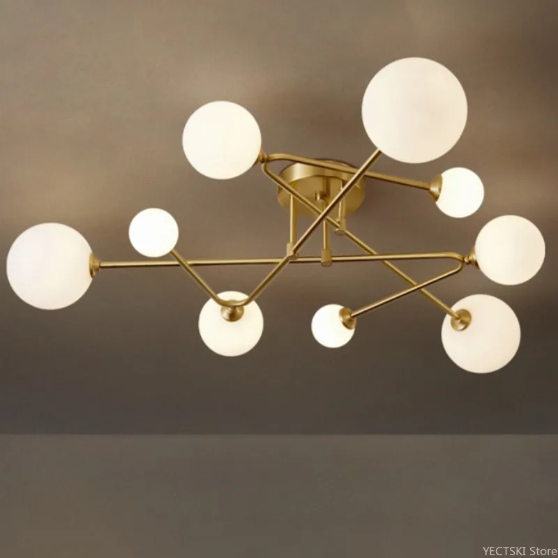 

Modern Simple Nordic Chandelier Lamps Lighting Molecular Bedroom Lights Creative Personality Living Room Lights