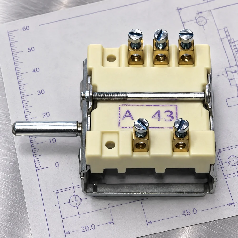 Rotary Gear Switch 49.24015.000 for Electric Stove Replacement Part for Compatible with Cooktop Control Units ABS 16A