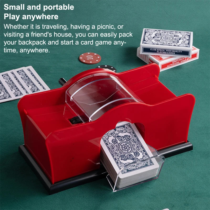 Easy-to-Use Manual Card Shuffler 2 Deck - Perfect For Poker Gatherings Playing Card Premium Handheld Poker Shuffler Card