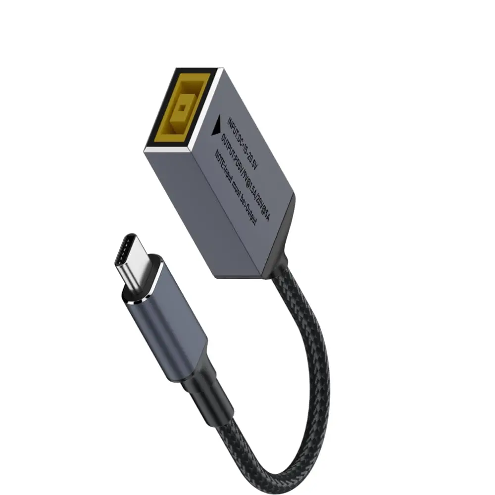 cabo-de-carregamento-dc-para-lenovo-thinkpad-entrada-femea-ponta-fina-para-usb-c-pd-macho-boca-retangular-adaptador-de-energia-para-usb-tipo-c