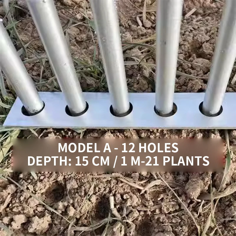 Onion Planter, Rice Transplanter, Manual Hole-Punching Tool, Garlic Planter, Vegetable Transplanter, Hole-Punching and Seeding