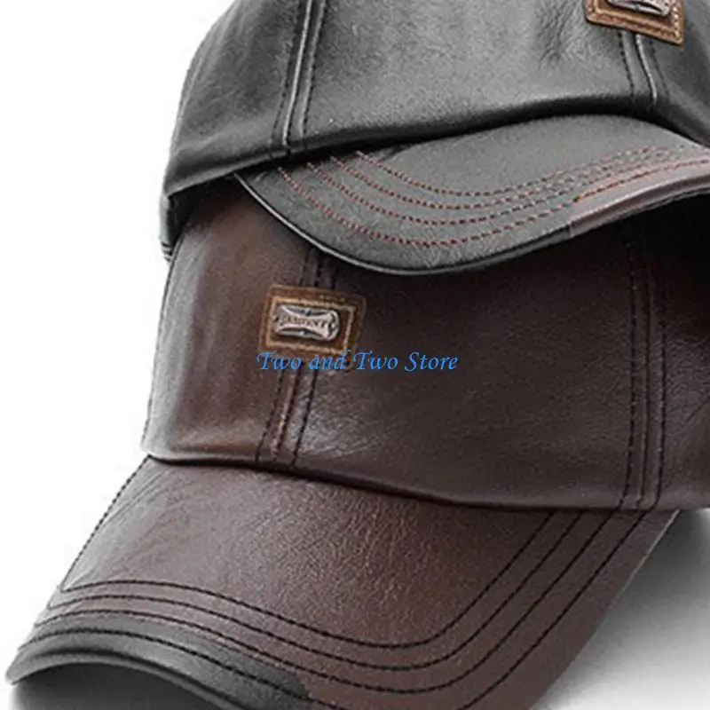 

HX6F Modern Design Unisex Baseball Hat PU Fabric Waterproof Baseball Cap For Women Men Teens Daily Wear And Travel Essential