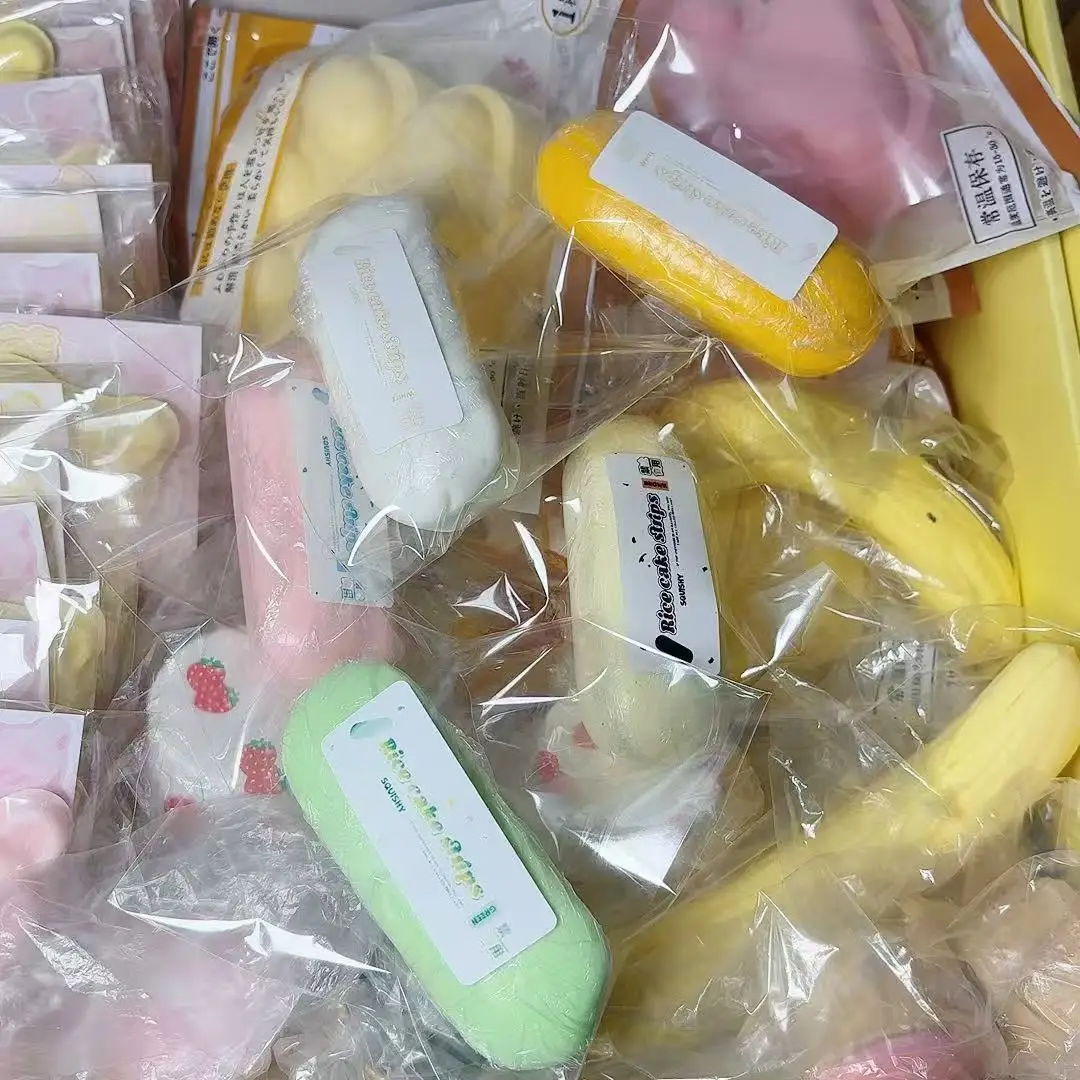 Squishy Mochi fruta pan apretar PU juguetes de rebote lento súper suave realista pan comida juego divertido descompresión ventilación Fidget