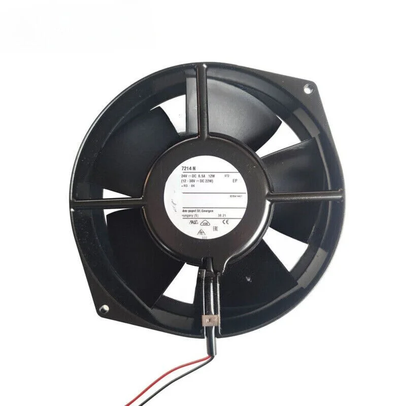 GG   1Pcs  7214N Axial Fan DC 24V 12W 0.5A 172*150*55MM 2-wire Cooling Fan