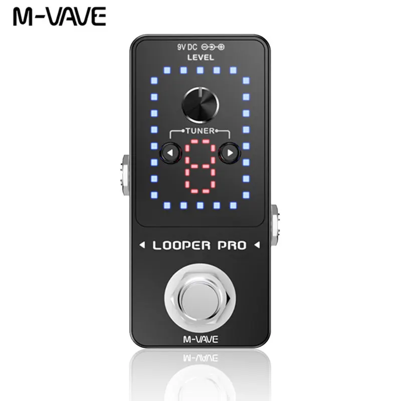 

M-VAVE Looper Pro Guitar Effect Pedal 9 Loops 40 Minutes Recording Time Loop Station with Tuner Unlimited Overdub Guitar Pedal