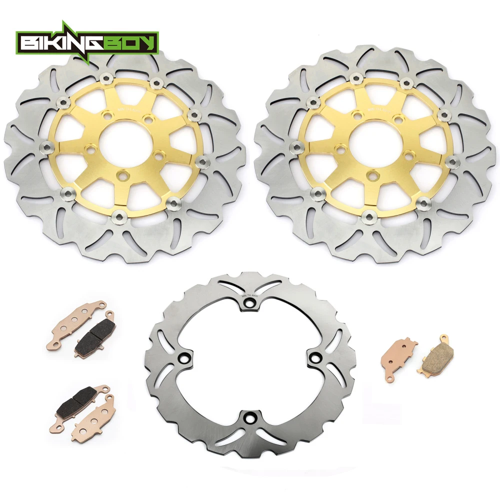 BIKINGBOY Front Rear Brake Discs Disks Rotors + Pads For Suzuki V-Strom DL 650 K4 K5 K6 DL 1000 02 03 04 05 06 07 08 09 Full Set