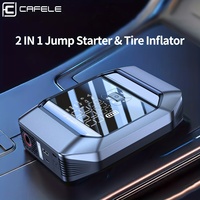 12V Air Compressor Portable Car Tyre Inflator Jump Starter Flashlight Power Bank 4 IN 1  Wireless Digital Air Pump For Auto Home