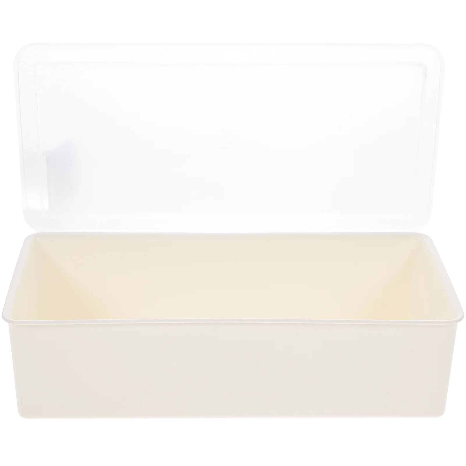 

Cutlery Storage Box Transparent Lid Drain Tray For Kitchen Utensil Organizer Household Accessory Pp Material