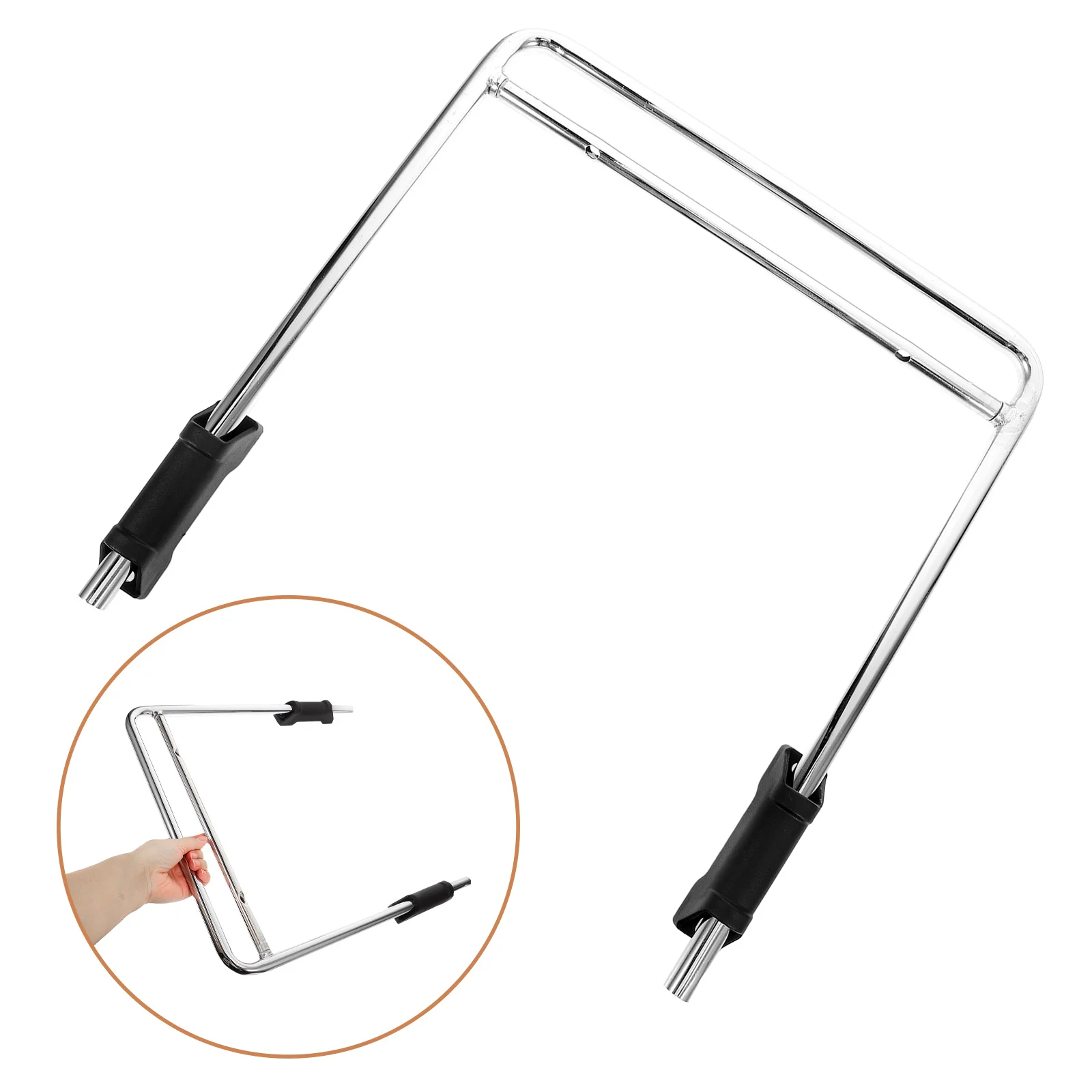 Adjustable Stainless Steel Footrest Replacement Parts for Office Chair Ergonomic Retractable Pedal Padded Rest Extendable Gaming