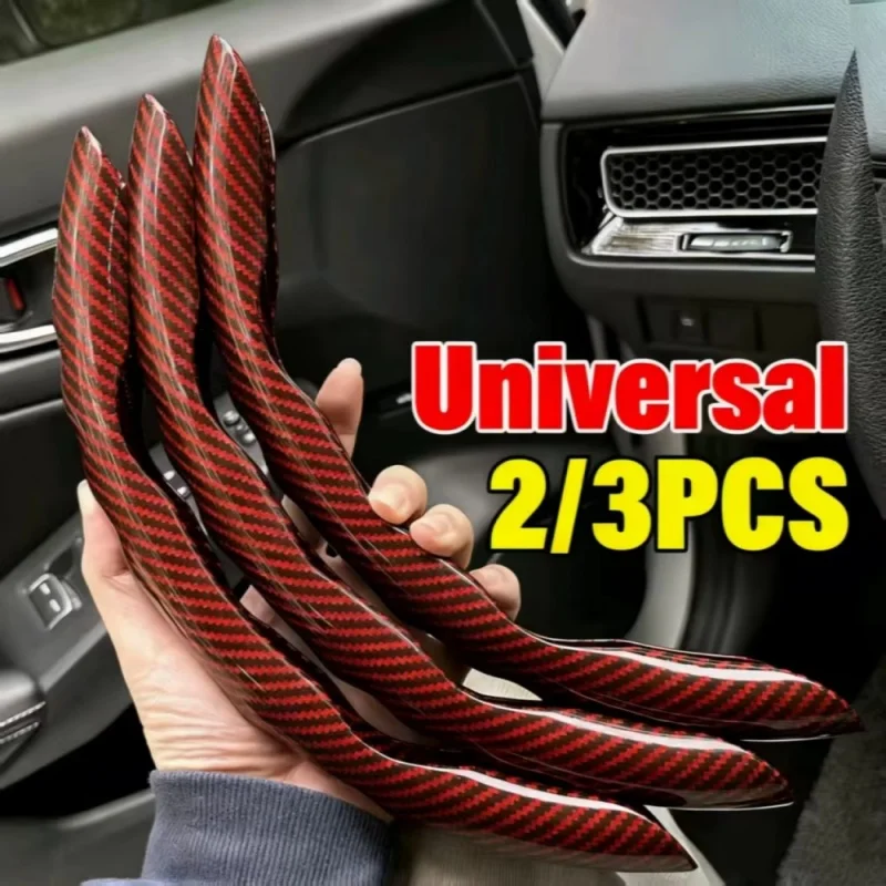 2/3 Stück Laser-Carbonfaser-Silikon-Lenkradbezug 1K Mikrofaser-Leder PVC-Lenkradverstärker-Bezug Rutschfest Universal