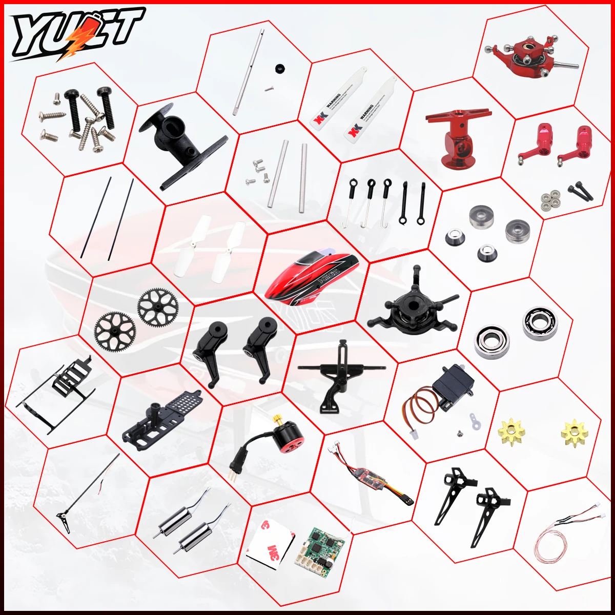 

Wltoys K110S RC Helicopter Parts Blade Gear Metal Conversion Tail Motor Rotor Head Canopy ESC Board Servo for K100V977 K110Parts