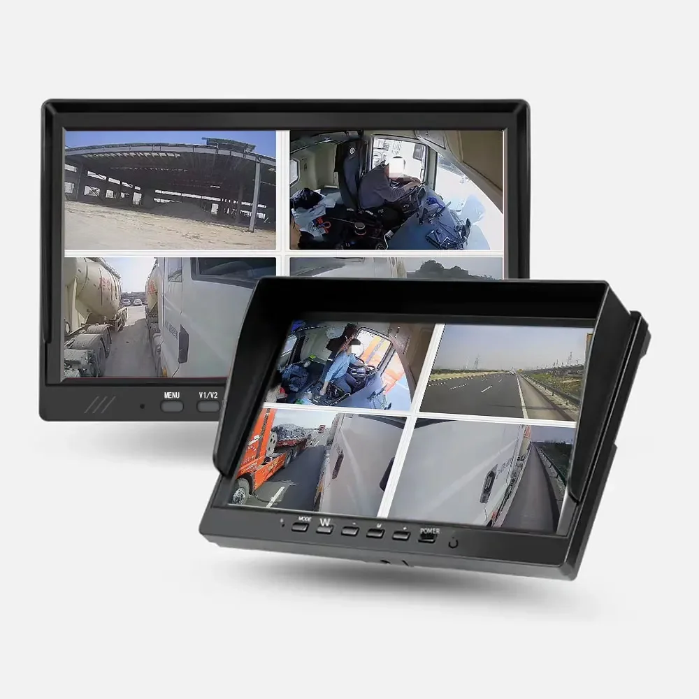 AI Active Blind Spot Detection Truck DVR 7 Inch Screen   BSD System for Vehicle Pedestrian Detect and Warning 360