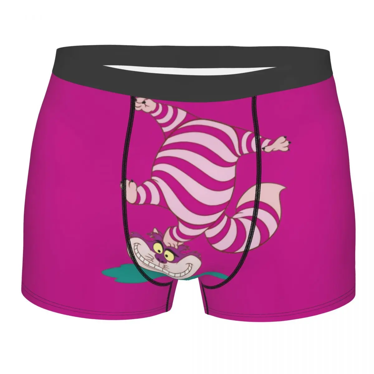 Custom Cheshire Cat Animation Boxers Shorts Men Alice In Wonderland Briefs Underwear Novelty Underpants